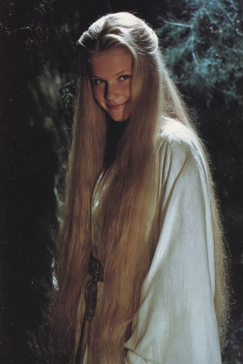Mystical Woman in Forest — Vintage Print. poster detail