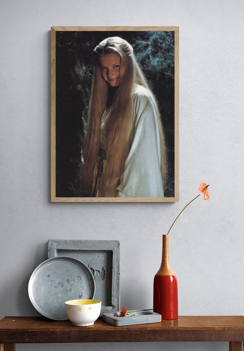 Mystical Woman in Forest — Vintage Print. — room view 3