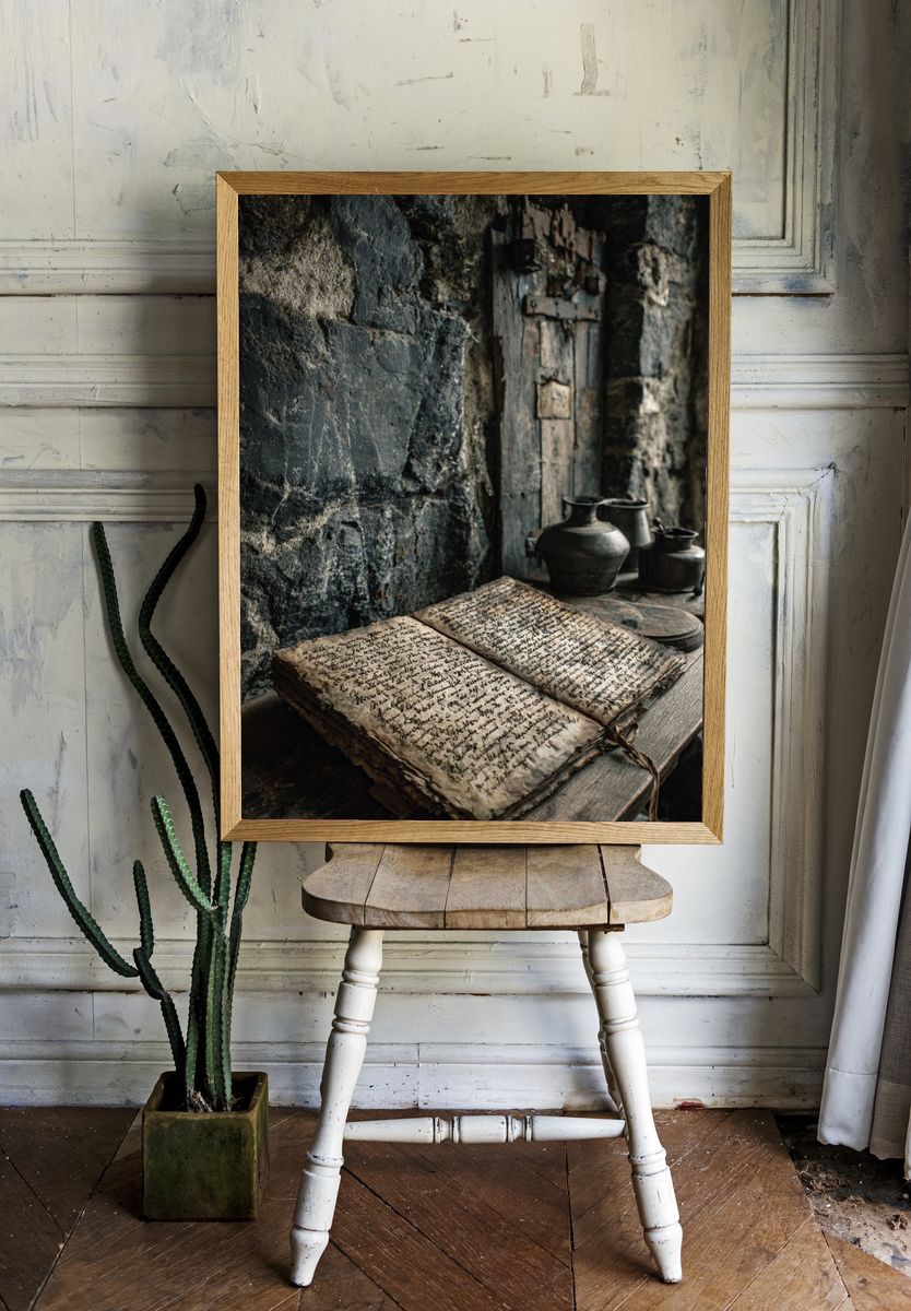 Ancient Manuscript — Vintage Print room preview