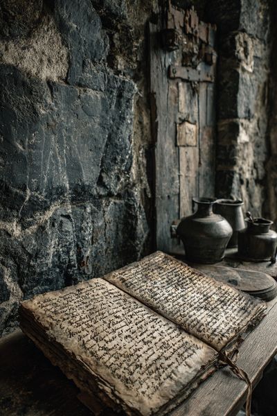 Ancient Manuscript — Vintage Print. poster