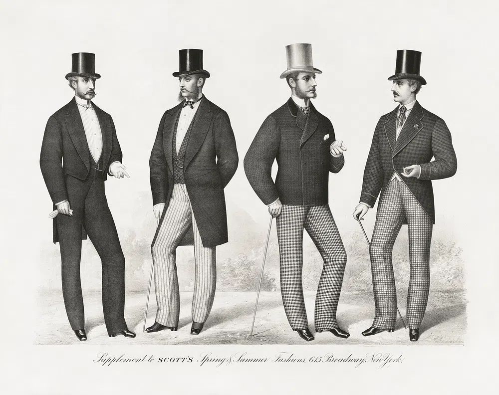 Victorian Men's Fashion — Vintage Print. poster detail