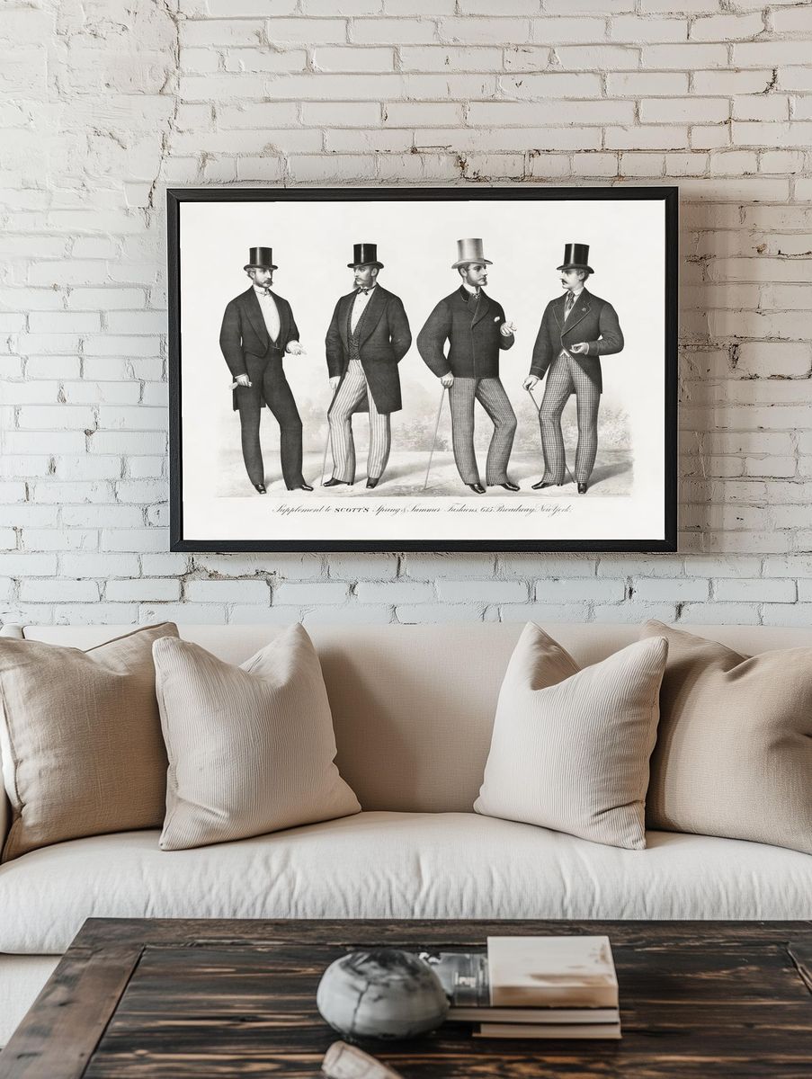 Victorian Men's Fashion — Vintage Print room preview