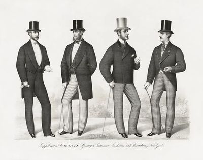 Victorian Men's Fashion — Vintage Print. poster
