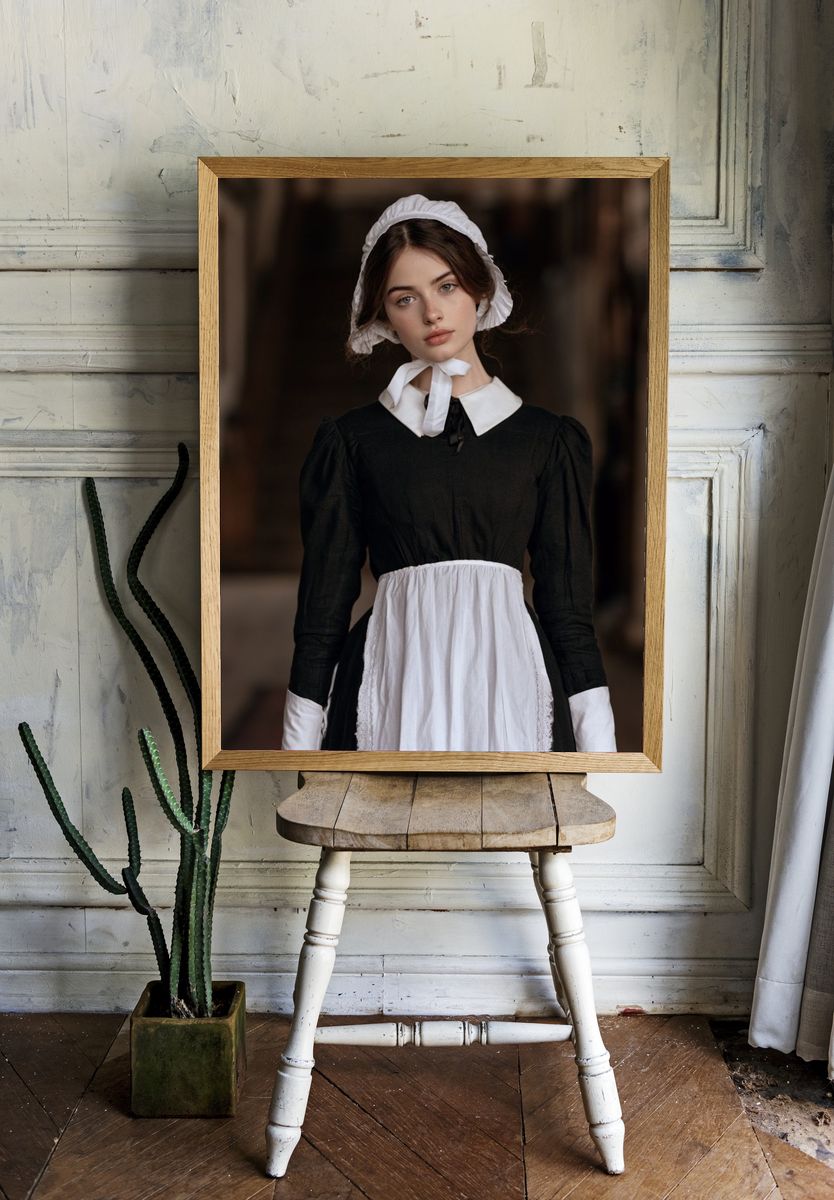 Victorian Maid Portrait Photography Poster. room preview