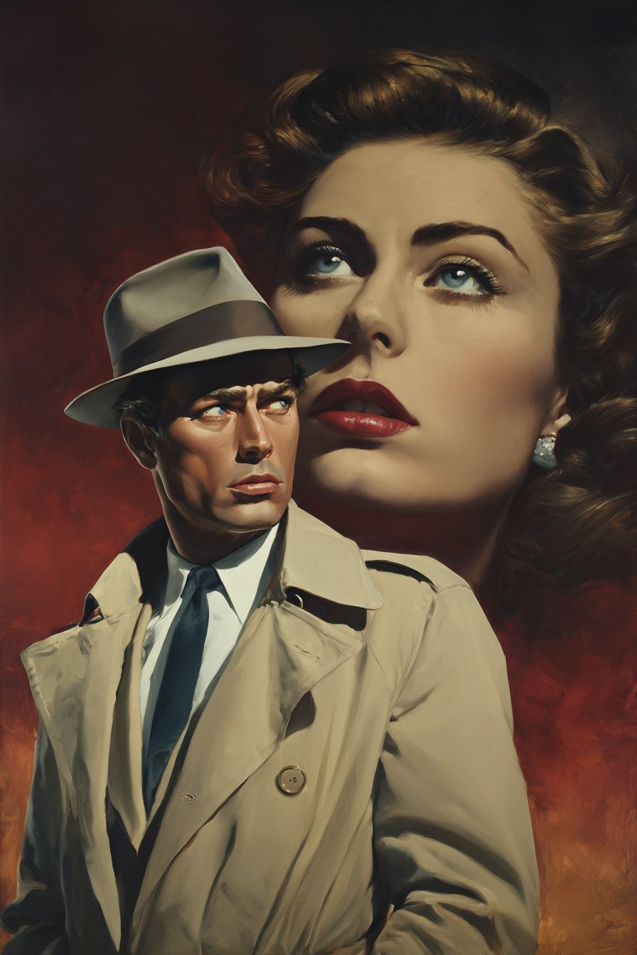 Classic Noir Detective — Vintage Print. poster — vintage art