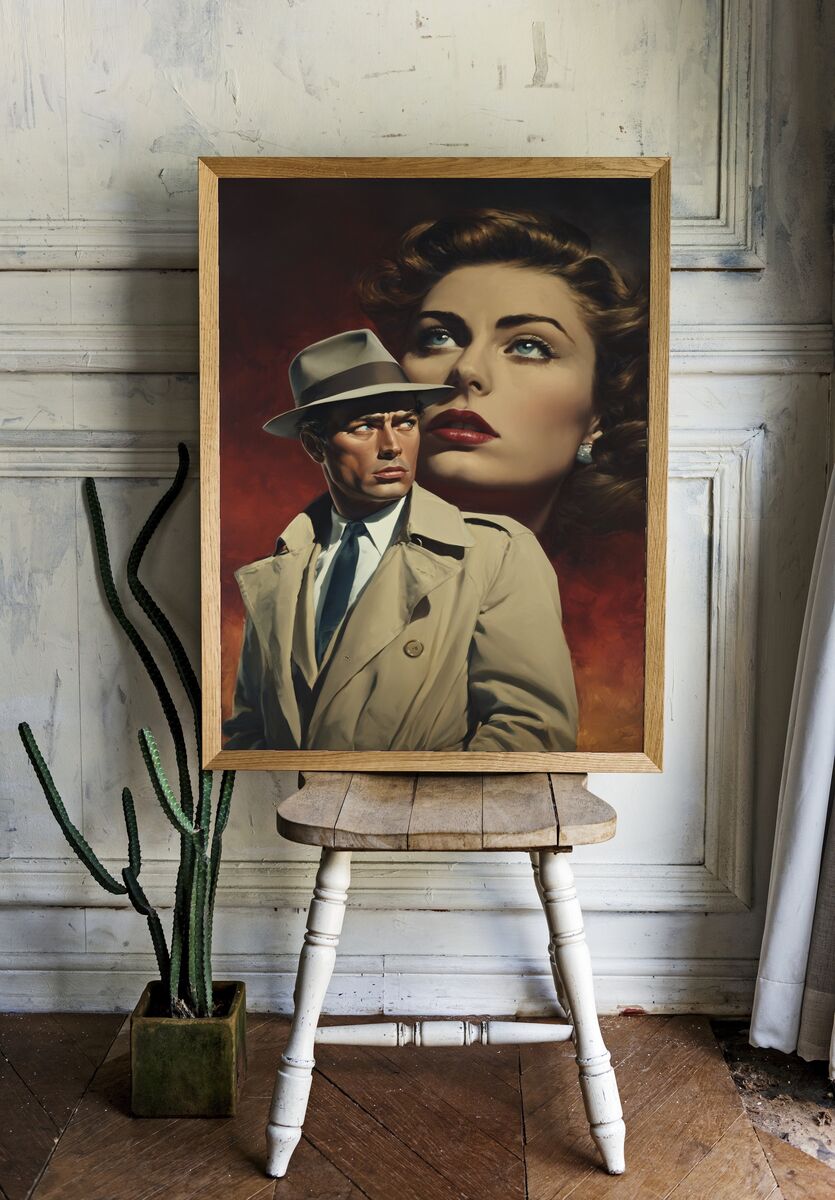 Classic Noir Detective — Vintage Print. — room view 1