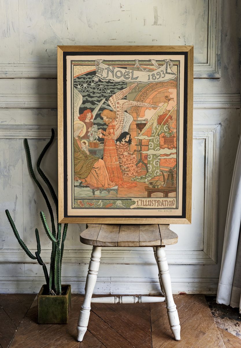 Noël 1893 — Vintage Print. — room view 1