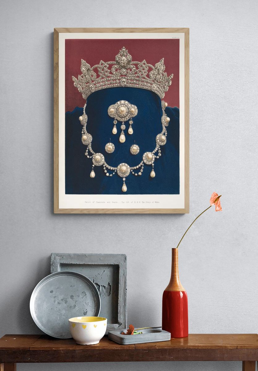 Parure of Diamonds and Pearls — Vintage Print. — room view 3