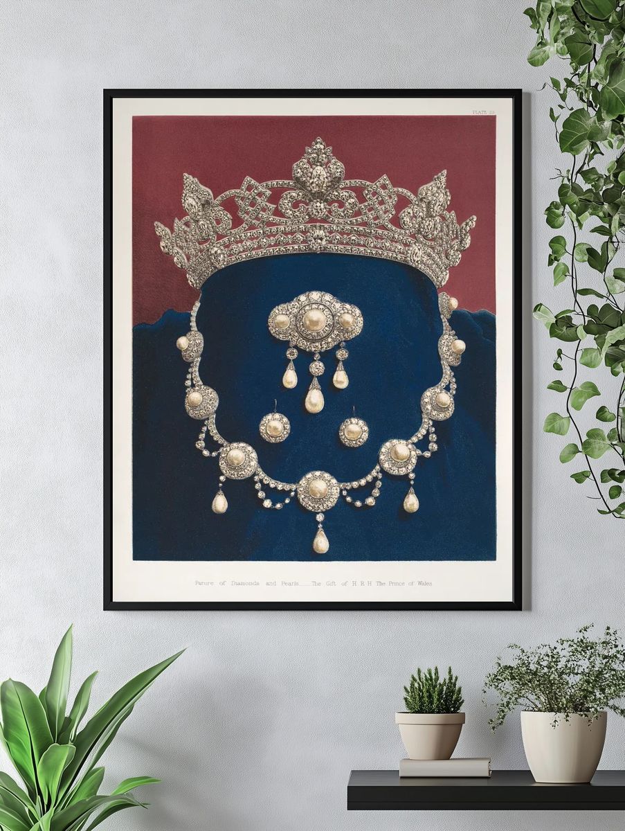 Parure of Diamonds and Pearls — Vintage Print. — room view 4