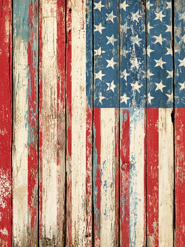Distressed American Flag Vintage Print. poster — vintage art