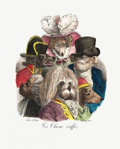 Les Chiens Coiffés (ca. 1825).