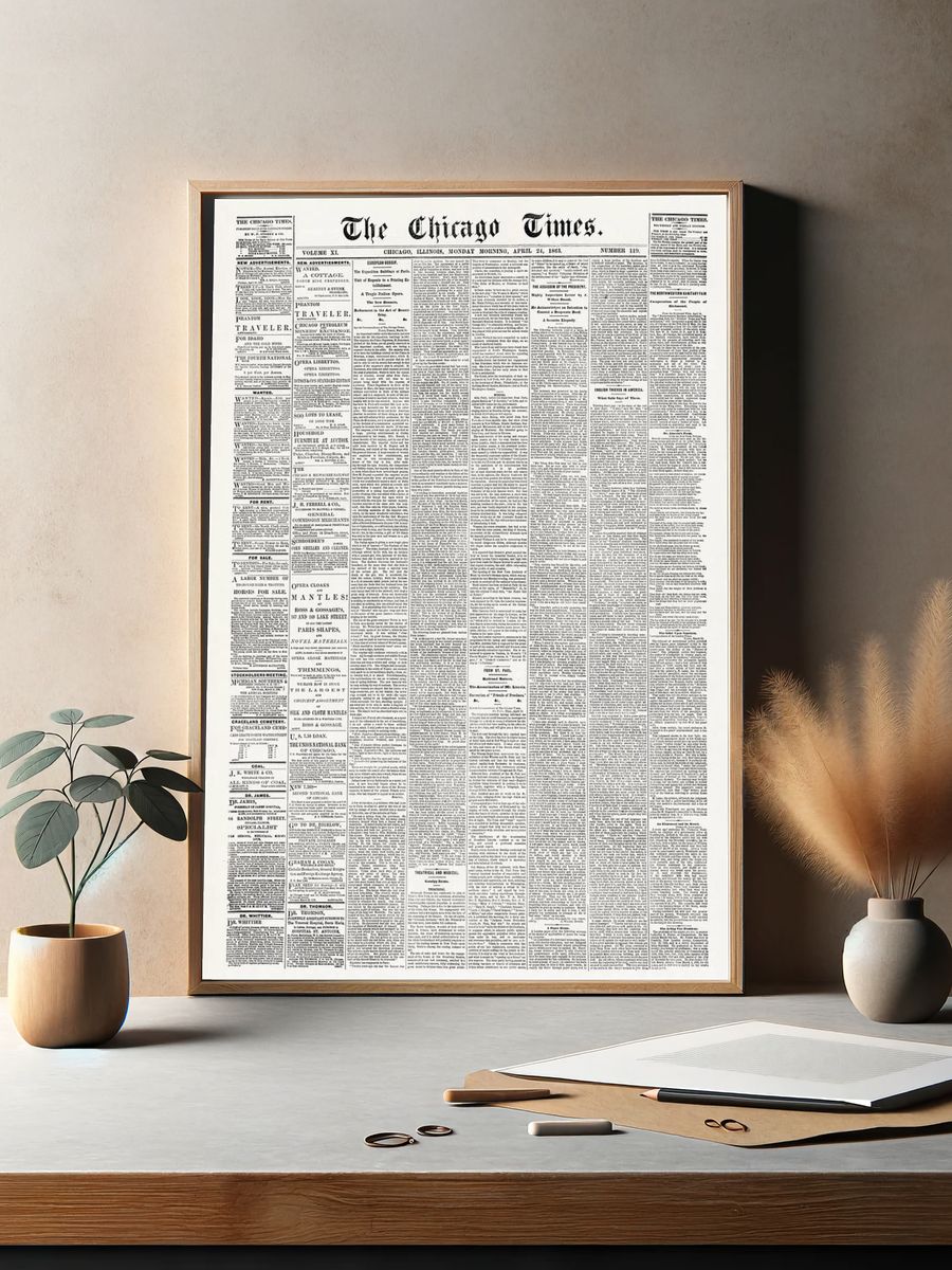Chicago Times, newspaper. April 24. — room view 2