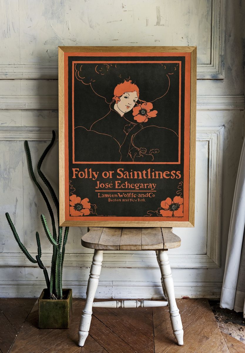 Folly Saintliness (1895) vintage poster. room preview