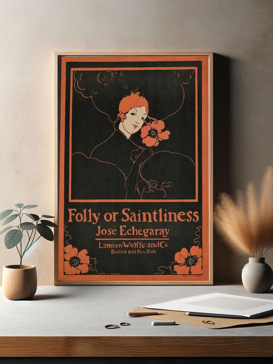 Folly Saintliness (1895) vintage poster. — room view 2