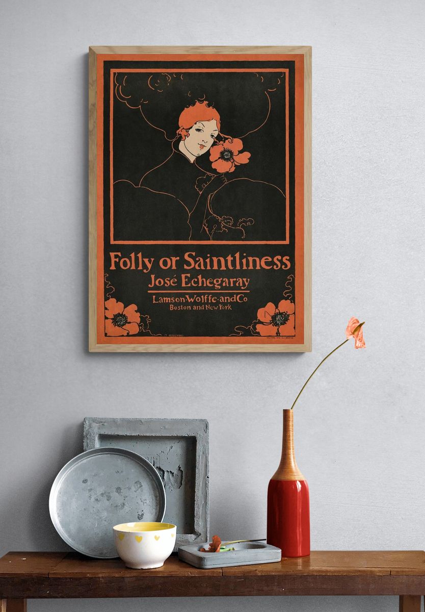 Folly Saintliness (1895) vintage poster. — room view 3