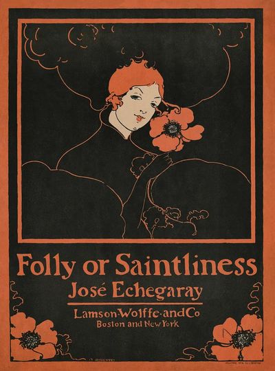 Folly Saintliness (1895) vintage poster. poster