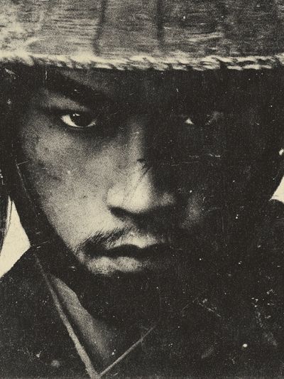 Samurai Portrait Vintage Print.