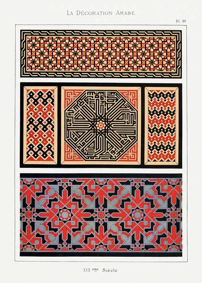 Arabesque Geometric Pattern Poster.