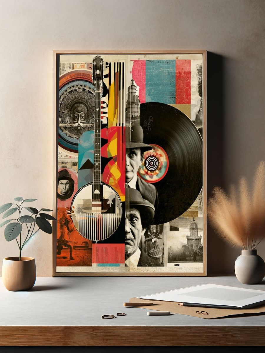 Kulturhausen Collage Vintage Poster. — room view 2