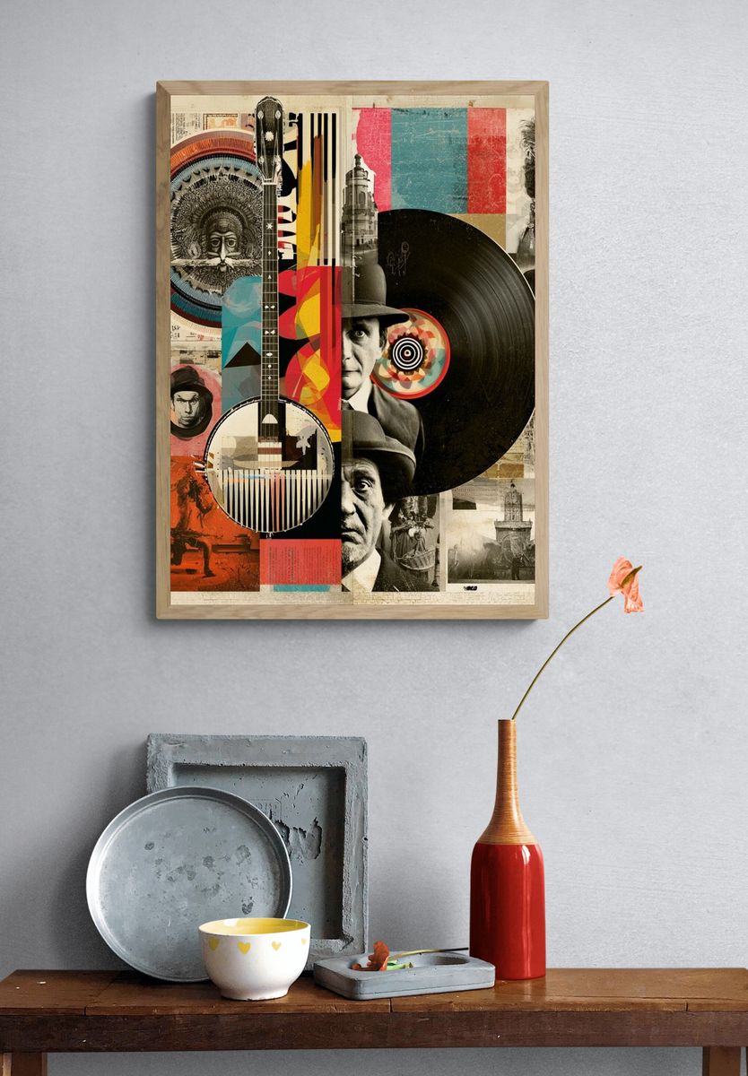 Kulturhausen Collage Vintage Poster. — room view 3