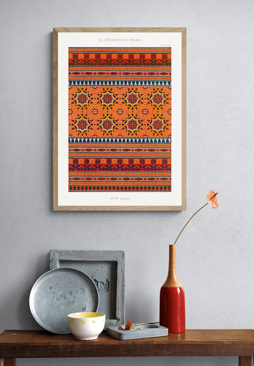 Arab Decoration Patterns — Vintage Print. — room view 3