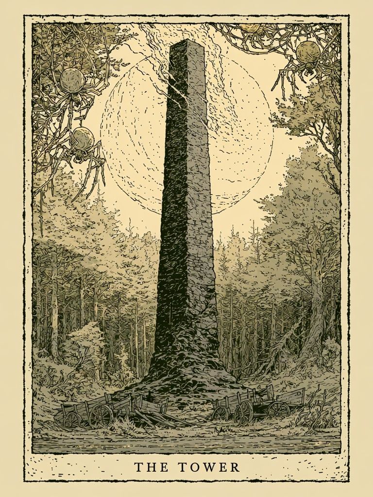 The Tower Tarot Poster. poster — vintage art