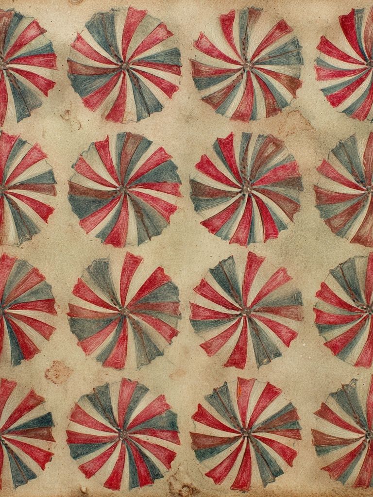 Colorful Swirl Pattern — Vintage Print. poster detail