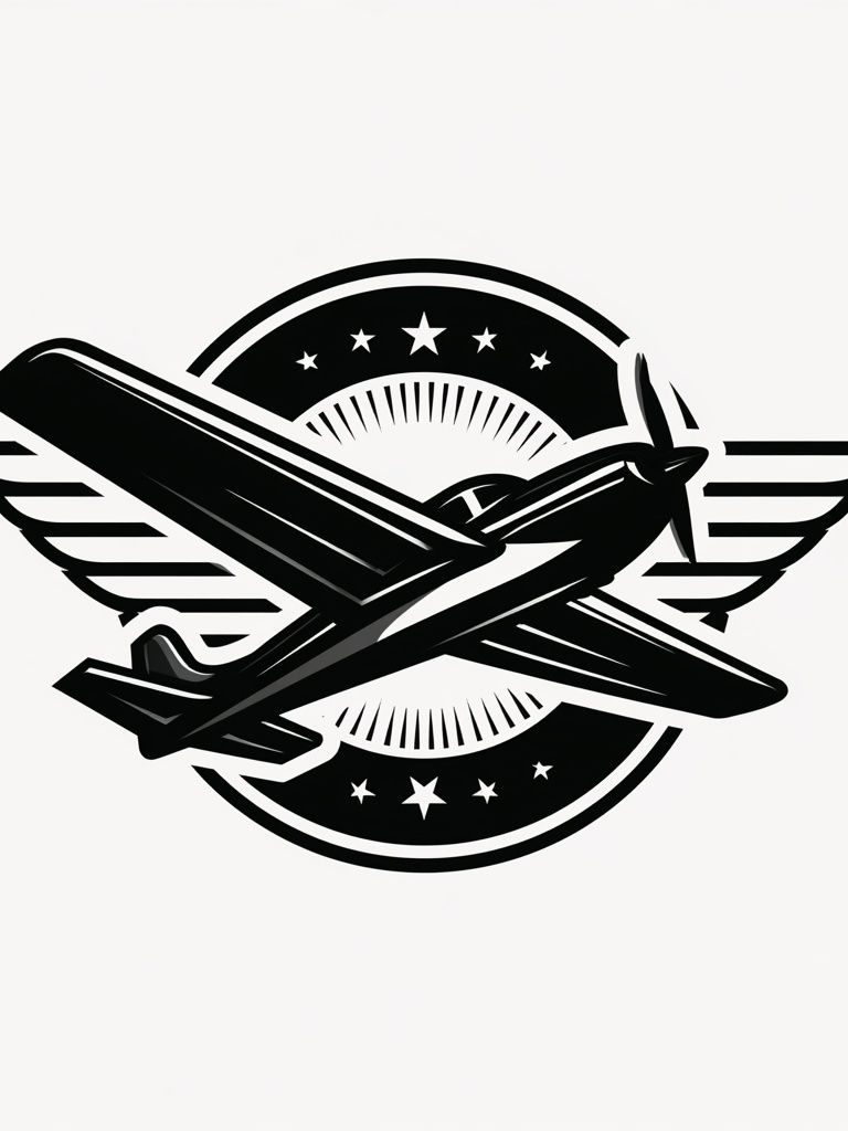 Vintage Airplane Emblem Poster. poster detail