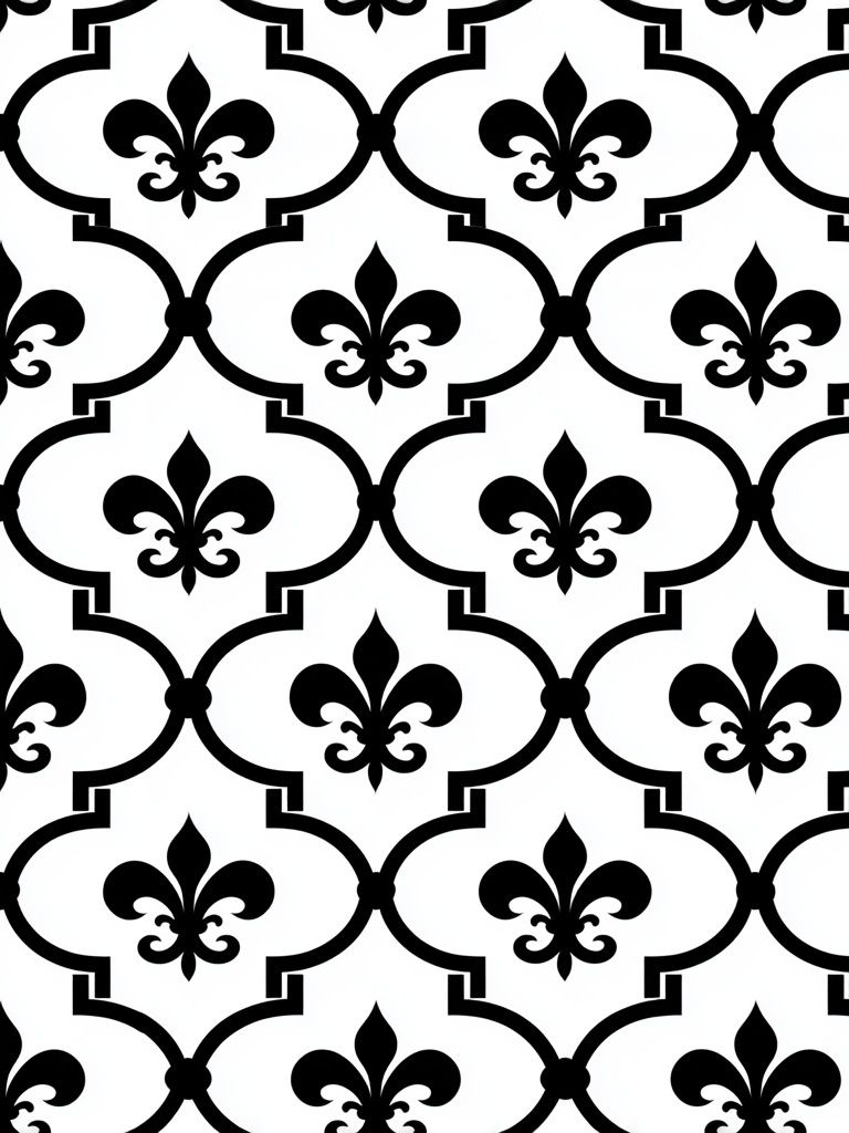 Fleur-de-Lis Trellis Pattern Poster. poster detail