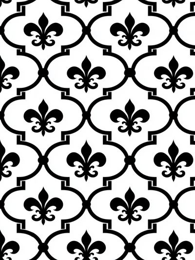Fleur-de-Lis Trellis Pattern Poster. poster