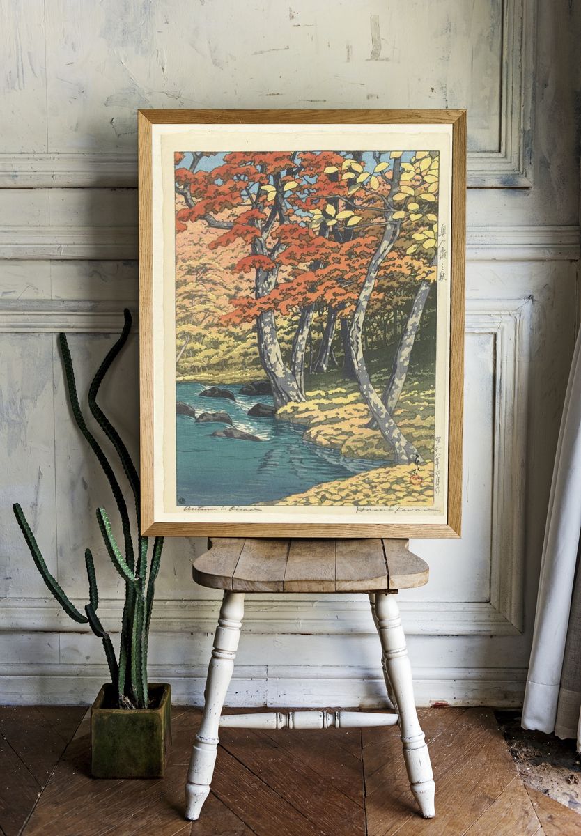 Autumn in Eiraku — Vintage Print. — room view 1