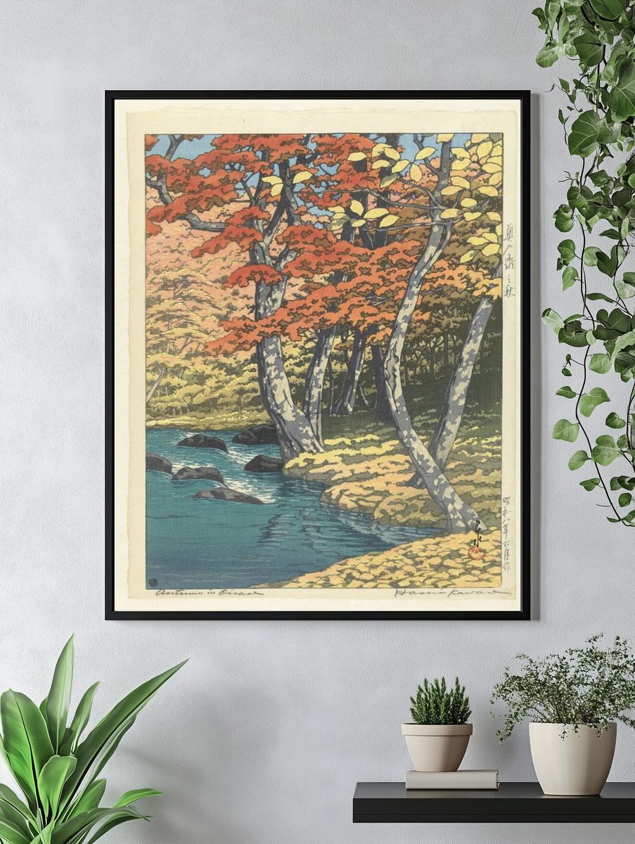 Autumn in Eiraku — Vintage Print. — room view 4