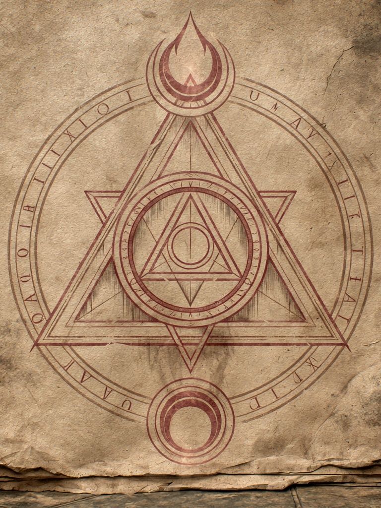 Alchemical Sigil Vintage Print. poster detail
