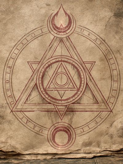 Alchemical Sigil Vintage Print.