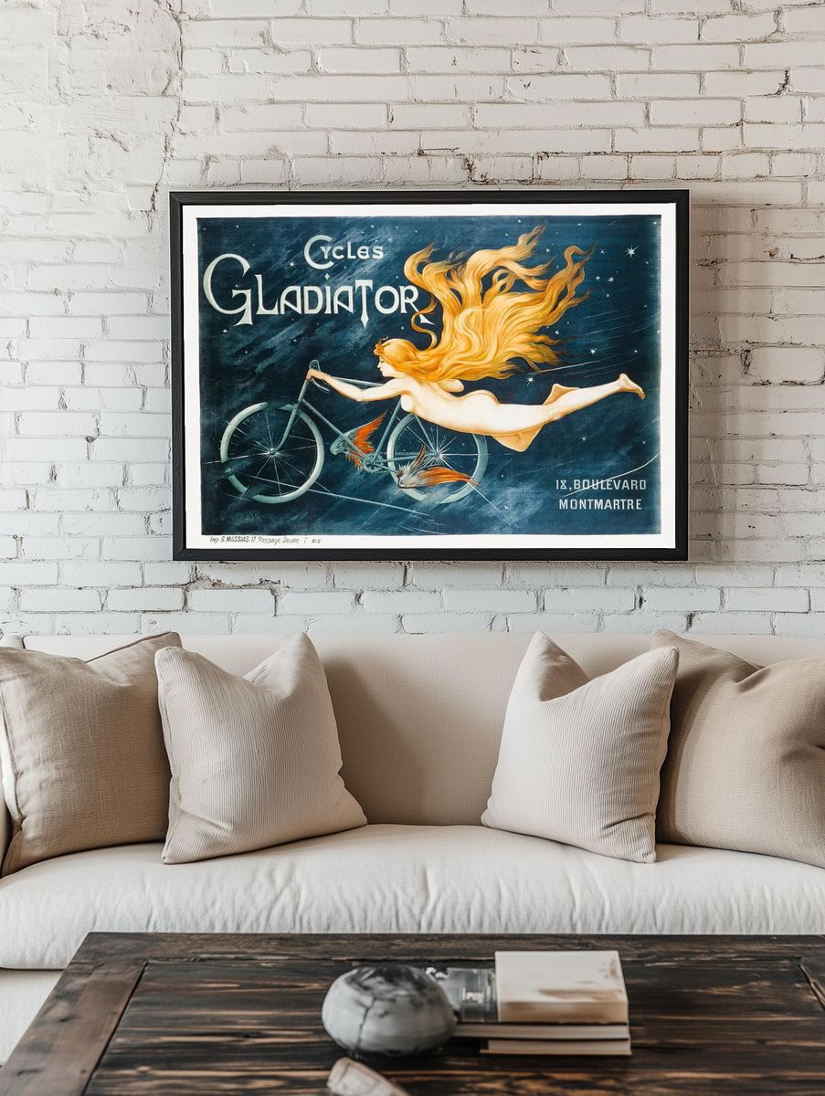 Cycles Gladiator (1895) lithography. Original. room preview