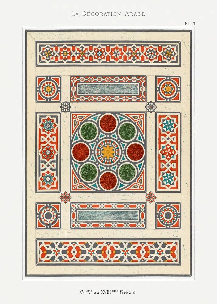 Arabesque Decorative Patterns — Vintage Print. poster — vintage art