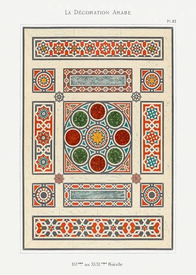 Arabesque Decorative Patterns — Vintage Print.
