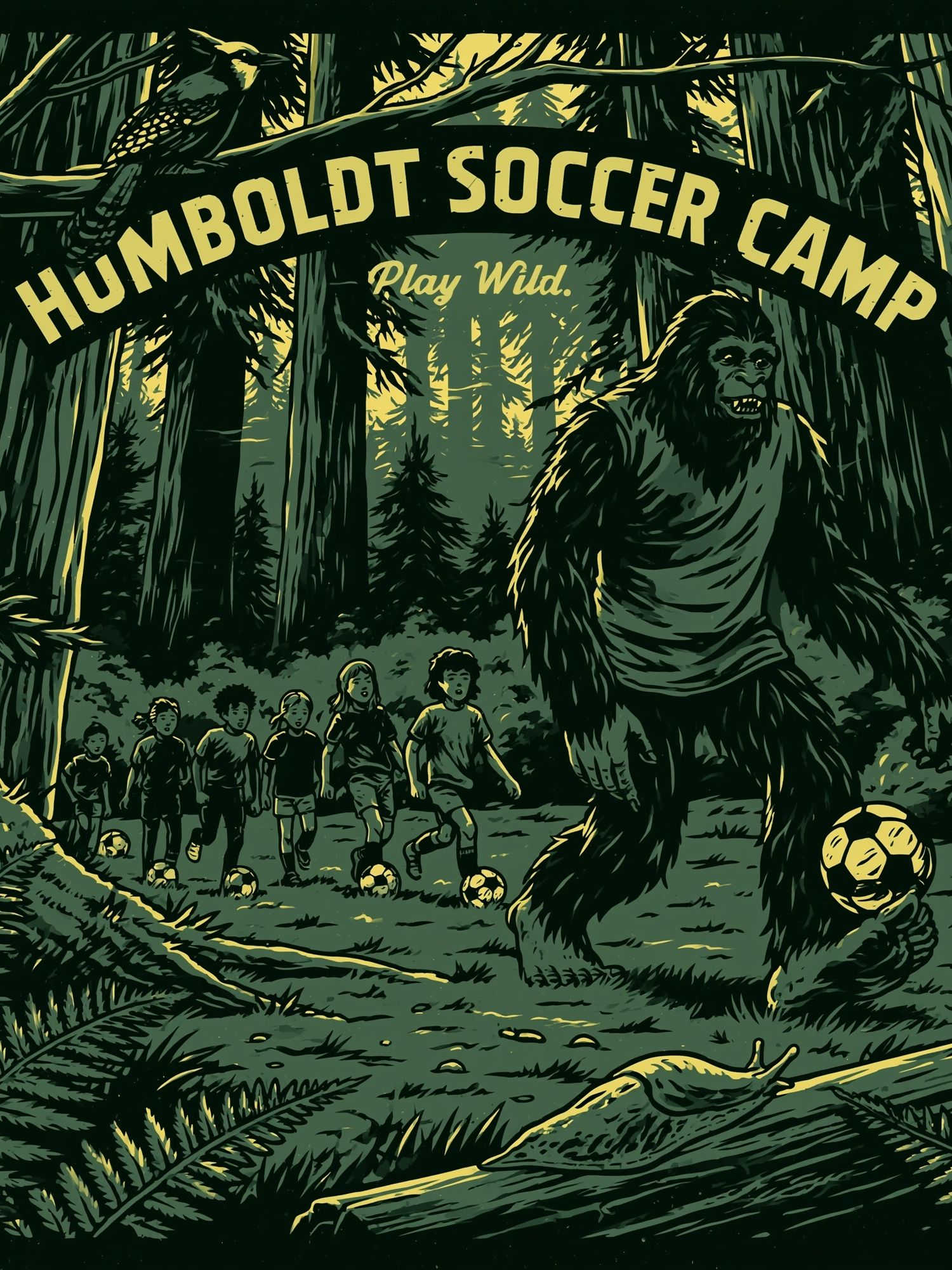 Humboldt Soccer Camp Vintage Poster. poster detail