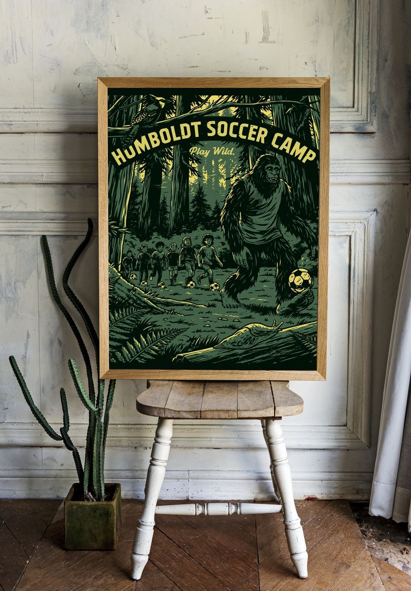 Humboldt Soccer Camp Vintage Poster. room preview