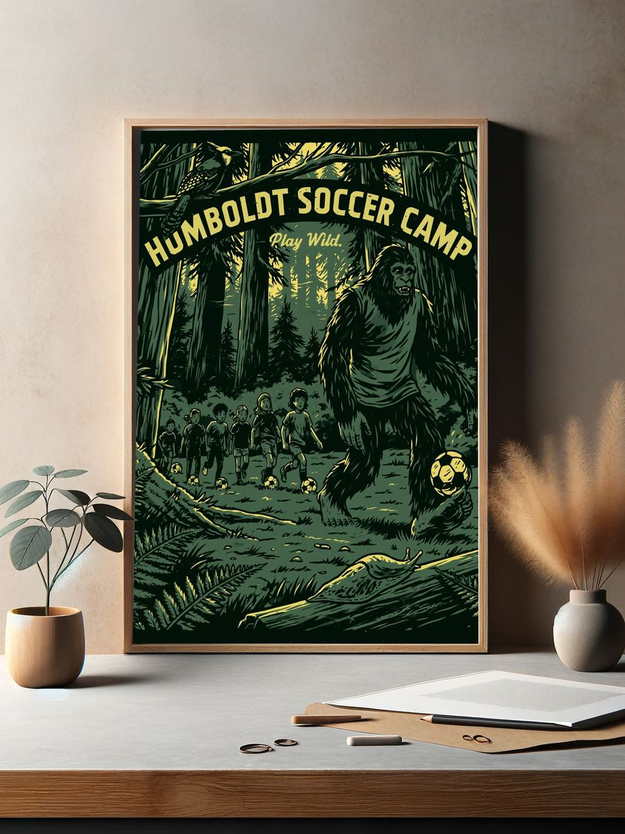 Humboldt Soccer Camp Vintage Poster. — room view 2