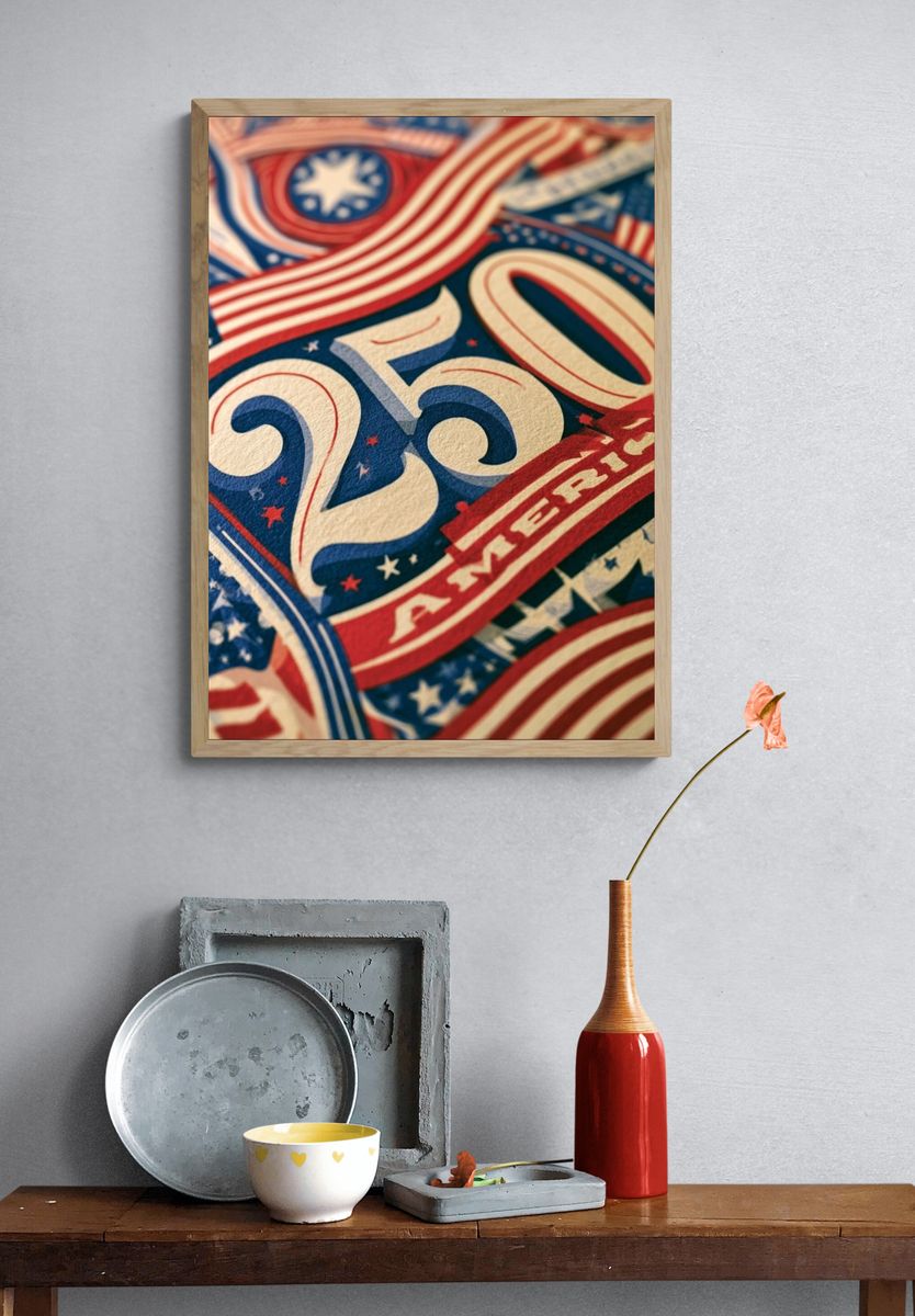 American 250 Patriotic Vintage Poster. — room view 3