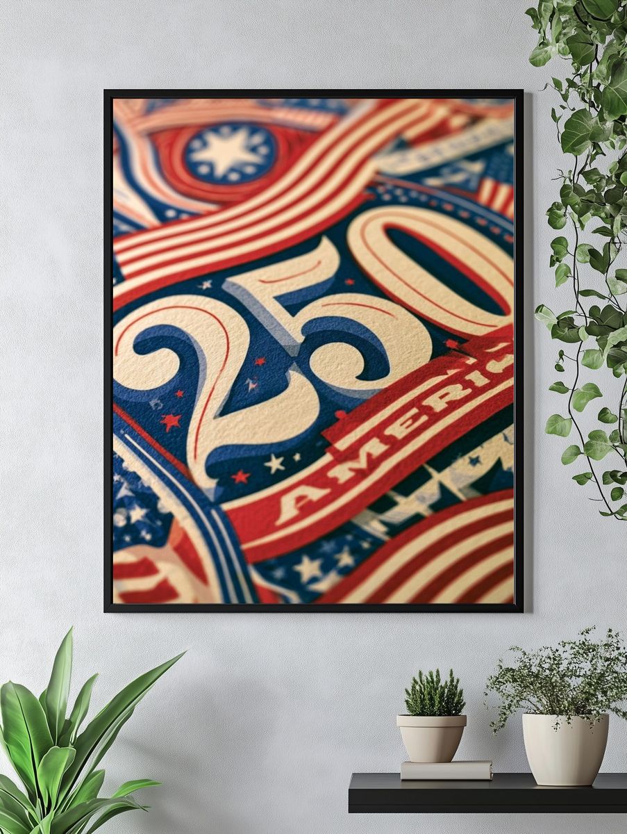 American 250 Patriotic Vintage Poster. — room view 4