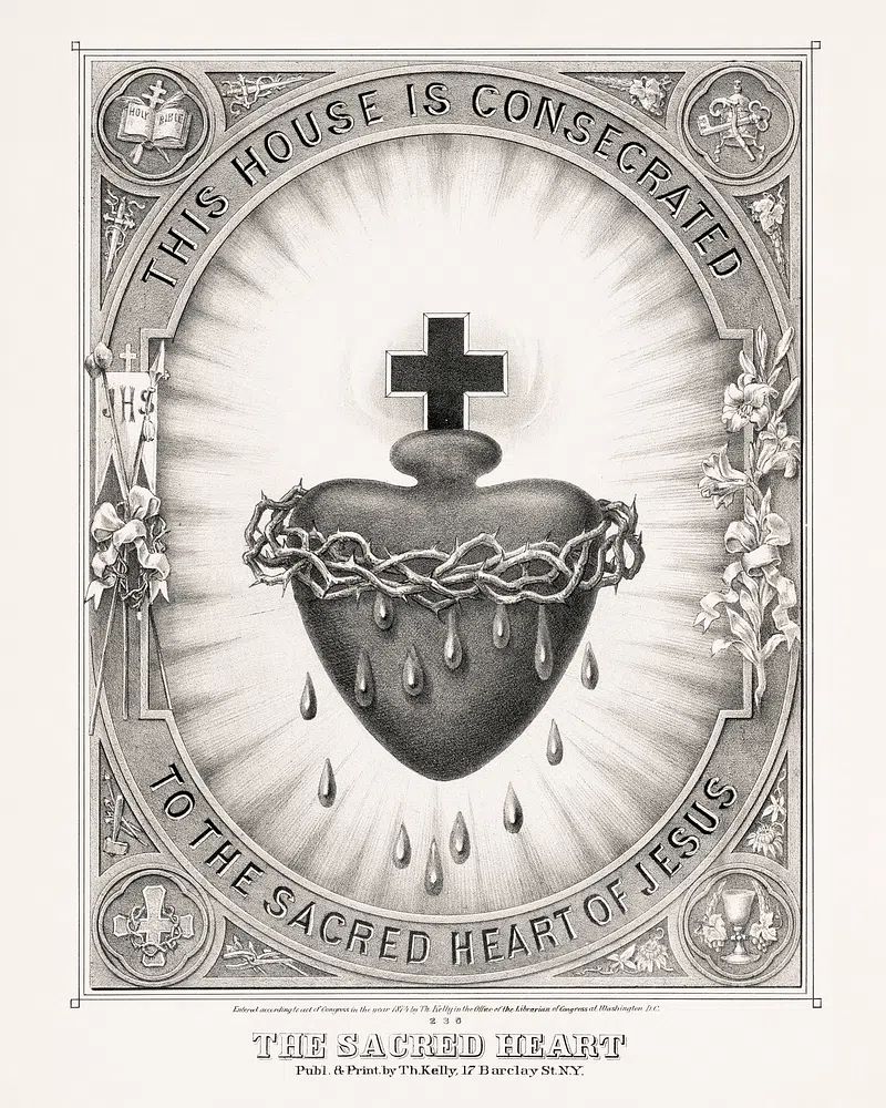 sacred heart. This house is. poster detail