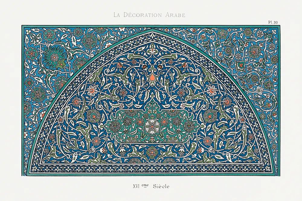La Decoration Arabe, plate no. poster — vintage art