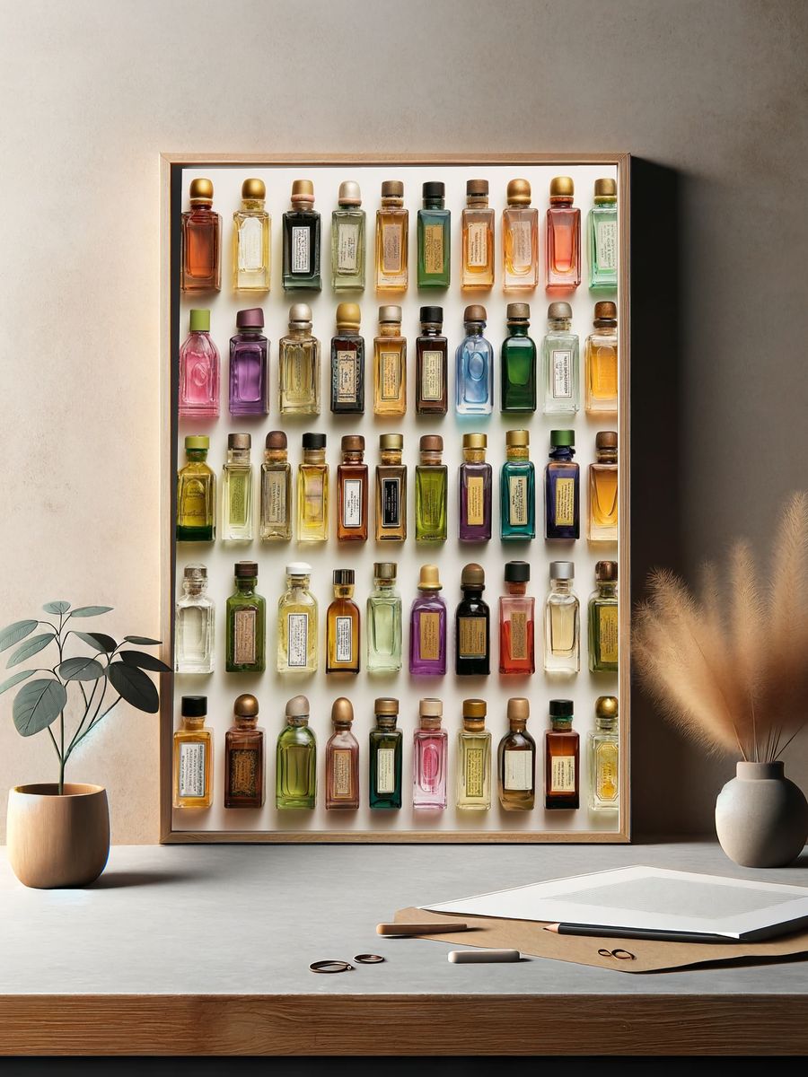 Vintage Perfume Bottles Poster. — room view 2