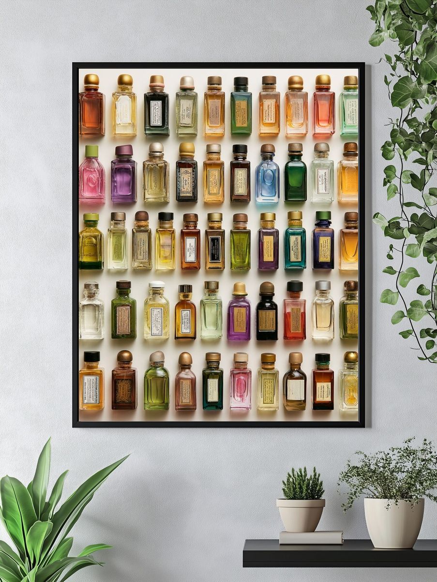 Vintage Perfume Bottles Poster. — room view 4