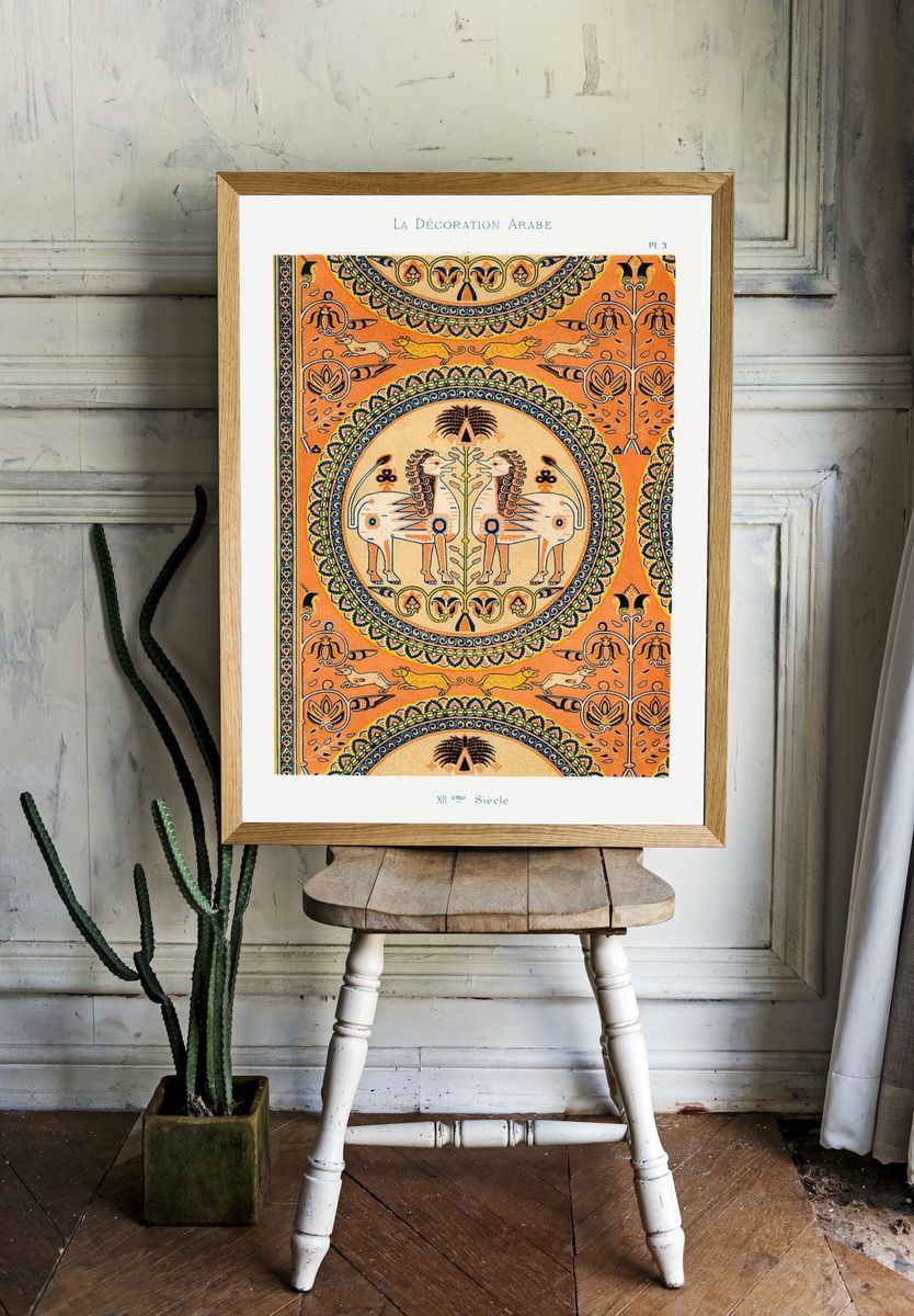 Vintage arabesque decoration, plate no. room preview