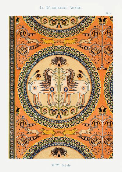 Vintage arabesque decoration, plate no.