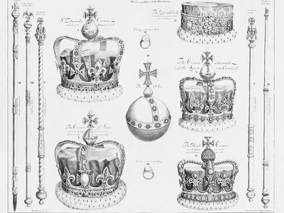 Crown Jewels Engraving Print.
