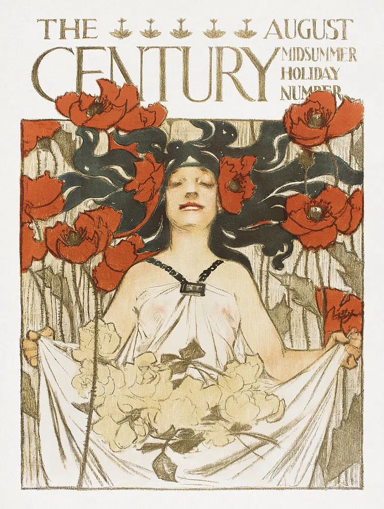 August Century, Midsummer Holiday Number. poster — vintage art